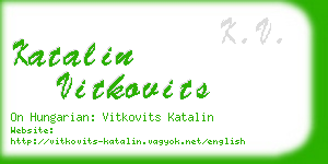 katalin vitkovits business card